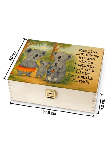 Mr. & Mrs. Panda Teedose Koala Familie Design mit Spruch in Weiß