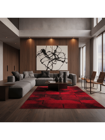 KADIMA DESIGN Teppich Kurzflor Geometrisch Polypropylen Wohnzimmer