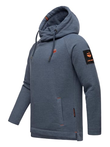 STONE HARBOUR Hoodie Caspian Sailor in Dusty Blue Melange