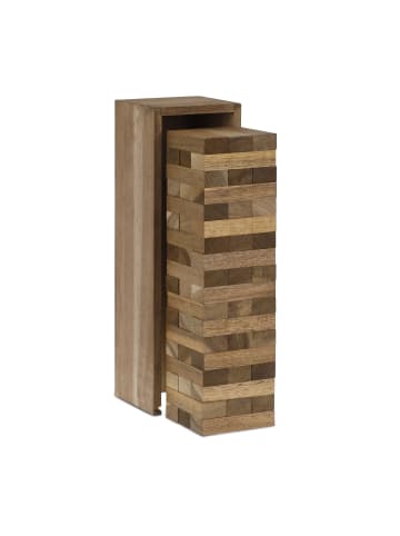 relaxdays Wackelturm in Braun - (B)9,5 x (H)29 x (T)8,5 cm