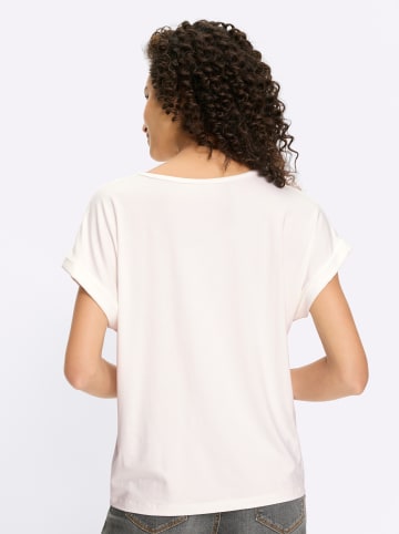 Heine Kurzarmshirt in ecru-grau-bedruckt