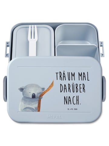 Mr. & Mrs. Panda Bentobox Koalabär Motiv mit Spruch in Blau Pastell