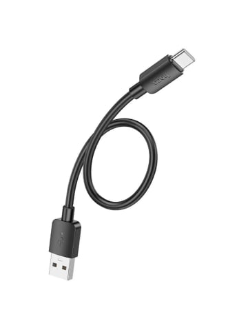 HOCO Ladekabel 27W USB-A auf USB-C in Schwarz Schnellladekabel 2,4A 0,25m in Schwarz