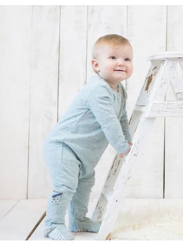 OrganicEra Baby Schlafstrampler in Aqua Melange
