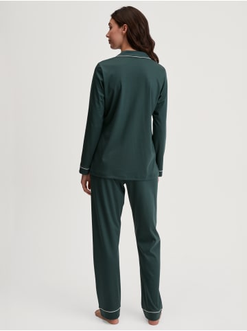 Calida Pyjama in deep emerald green