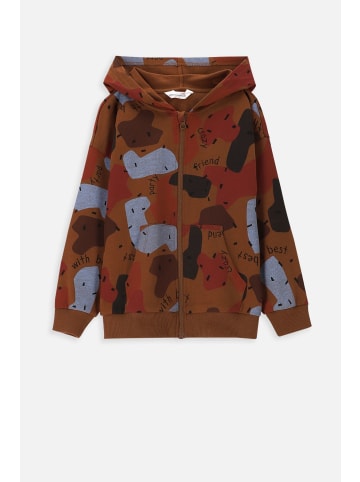 Coccodrillo Sweatshirt mit Reißverschluss in braun