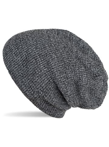 styleBREAKER Strick Beanie Mütze in Schwarz-Weiß