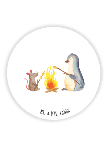 Mr. & Mrs. Panda magnet Pinguin Lagerfeuer ohne Spruch in Weiß