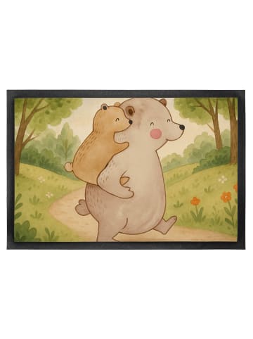 Mr. & Mrs. Panda Fußmatte Papa Bär Design ohne Spruch in Weiß