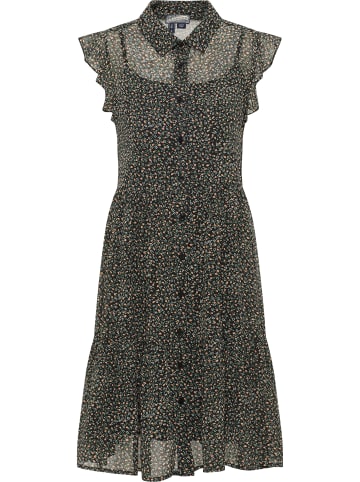 DreiMaster Vintage Blusenkleid in Schwarz Mehrfarbig