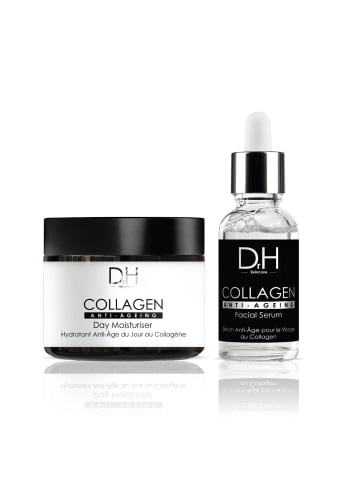 skinChemists 3tlg Kollagen Gesichtsserum 30ml + Kollagen Hautverjüngende Tagescreme 60ml
