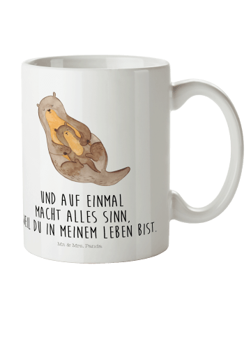 Mr. & Mrs. Panda Becher Otter Kind mit Spruch in Weiß