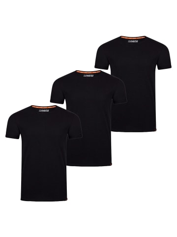 riverso  T-Shirt RIVLenny O-Neck 3er Pack in Schwarz