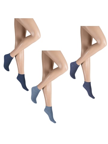 Hudson Sneakersocken Simply³ 3-Pack in Blau