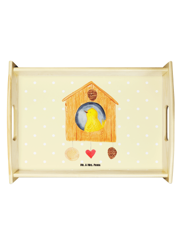 Mr. & Mrs. Panda Tablett Vogelhaus Home ohne Spruch in Gelb Pastell