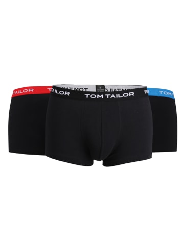 Tom Tailor Boxershort 3er Pack in Schwarz/Rot/Blau