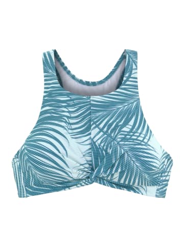 LASCANA ACTIVE Crop-Bikini-Top in petrol bedruckt
