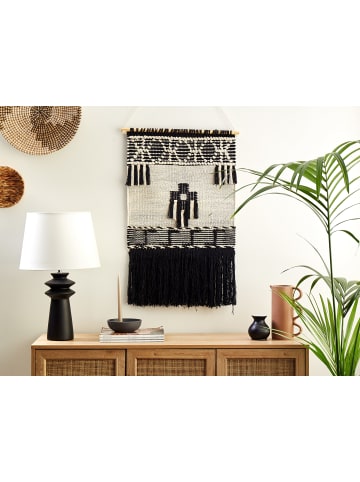 Beliani Wandbehang LARKANA in Beige/Schwarz - (W) 56 x (H) 117 x (L) 1 cm