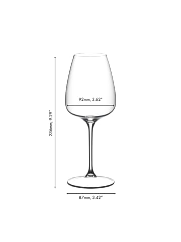 RIEDEL Glas 2er Set Weißwein / Champagnerglas / Spritz Drink Grape 550 ml in transparent
