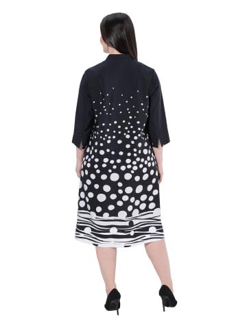 Ulla Popken Midikleid in schwarz