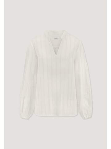 Hessnatur Hessnatur Embroidery Bluse Relaxed aus Bio-Baumwolle mit Leinen in naturweiss