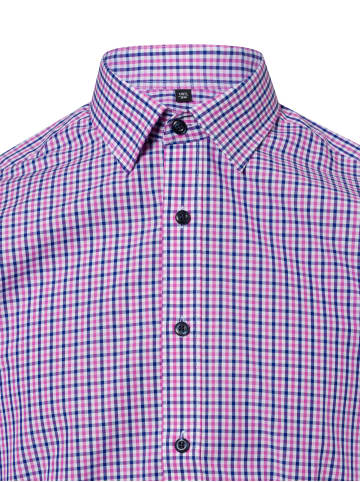 Finshley & Harding Businesshemd Easy Care in altrosa blau - 0003