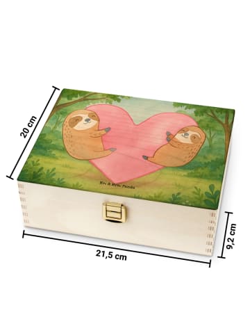 Mr. & Mrs. Panda Aufbewahrungsbox Tee Faultiere Herz Design ohne... in Weiß