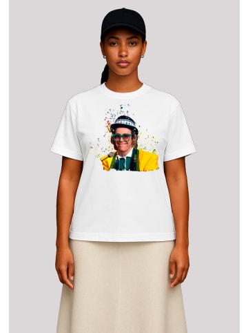 F4NT4STIC T-Shirt TV Times Elton John At The Piano 1977 in off-white