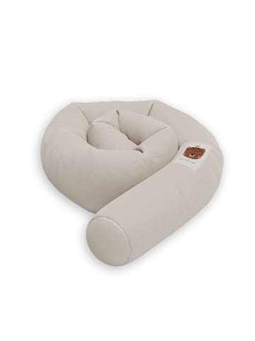 Sämann Sämann Nestchenschlange Cozy "Cute Tiger Oat Milk" 190 cm Bettschlange