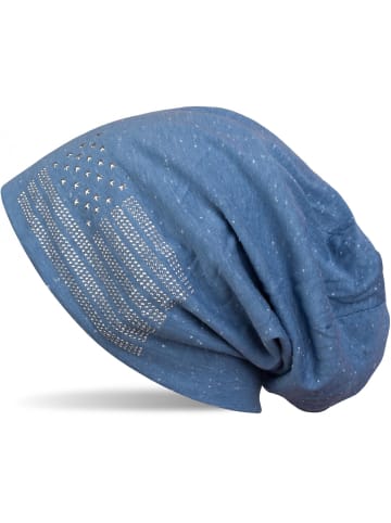 styleBREAKER Beanie Mütze in Jeansblau meliert