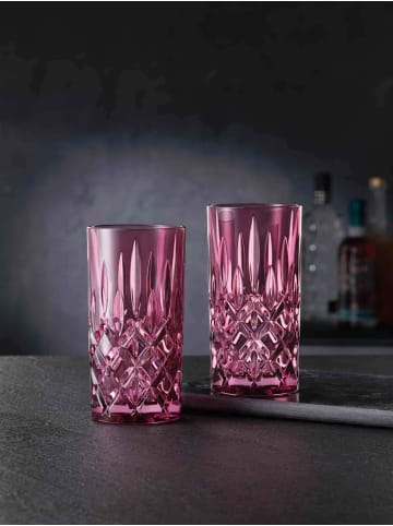 Nachtmann 2er Set Longdrinkgläser Noblesse 395 ml in Berry