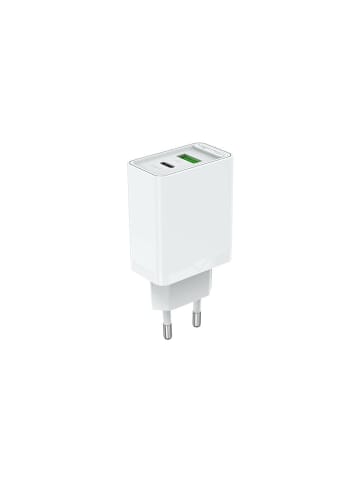 Vention USB-A, USB-C PD3.0 Wandladegerät 18W / 20W Schnell-Ladegerät Weiß in Weiß