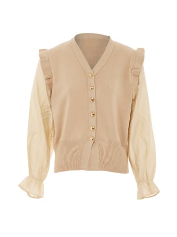 NAEMI Damen Strickjacke in Beige