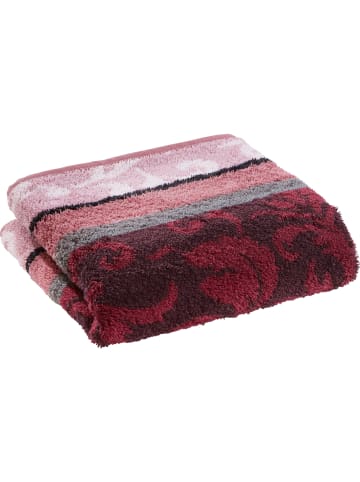 Erwin Müller Jacquard Duschtuch 2er-Pack Ludwigsburg in weinrot