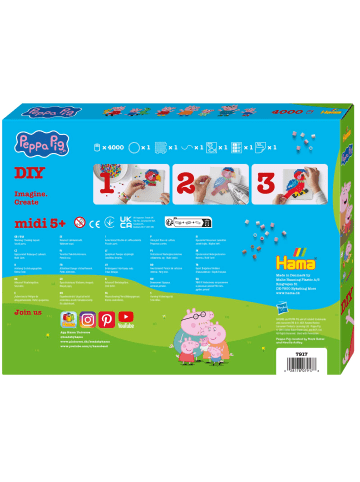 Hama Geschenkpackung Peppa Wutz groß 2 Midi-Bügelperlen - ab 5 Jahren