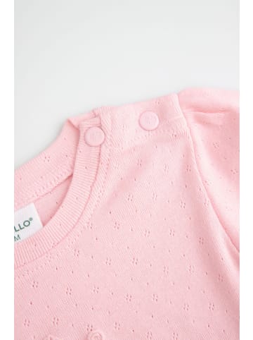 Coccodrillo Baumwollbody mit kurzen Ärmeln in gedämpftes Rosa