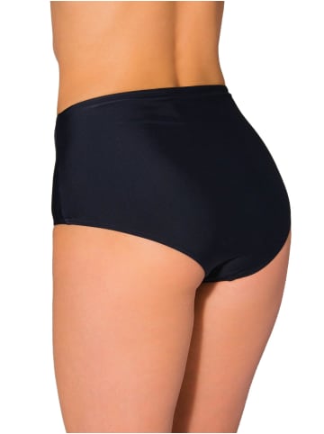 Aquarti Aquarti Damen Bikinihose Bikini-Slip mit Hohem Bund in schwarz
