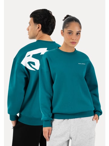 SMILODOX Unisex Oversize Sweatshirt Tane in Petrol