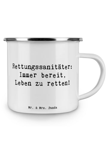 Mr. & Mrs. Panda Teetasse Spruch Rettungssanitäter Held mit Spruch in Weiß