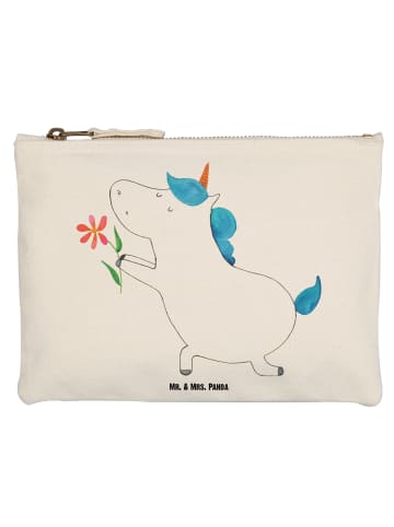 Mr. & Mrs. Panda Kulturtasche Einhorn Blume ohne Spruch in Weiß