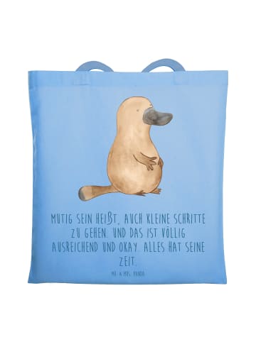Mr. & Mrs. Panda Shopping Tasche Selbstvertrauen stärken mit Spruch in Sky Blue