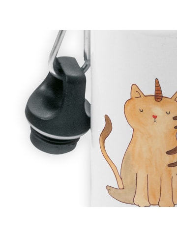Mr. & Mrs. Panda Trinkflasche Einhorn Katze ohne Spruch in Weiß
