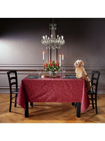 Erwin Müller Jacquard Tischdecke Greven in rot