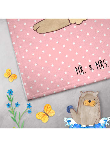 Mr. & Mrs. Panda gäste wc handtuch Einhorn Katze ohne Spruch in Rot Pastell