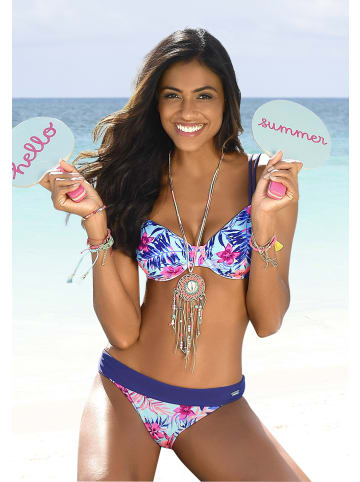 Venice Beach Bügel-Bikini-Top in türkis-bedruckt