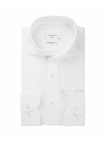 micro Langarm Business Hemd für Herren in white