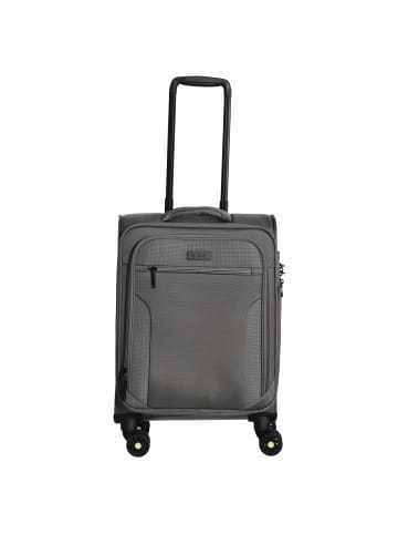 D&N Travel Line 9704 - 4-Rollen-Kabinentrolley S 55 cm (dark red) in grau