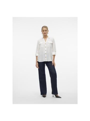 Vero Moda Langarmbluse in snow white1