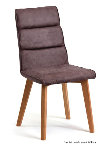 58 aufm Kessel ESSZIMMERSTUHL (6er-Set) Darell 47x92x60 Eiche geölt/Braun