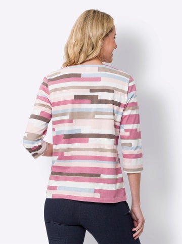 Sieh an! Rundhals-Shirt in altrosa-hellrosé-bedruckt